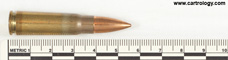 7.62 x 39 mm Ball  Yugoslavia ИК 1983 profile view.