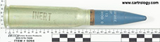 20 x 110mm USN Inert MK103 MOD0 United States . RNO . 12 . 63 . 20MM-MK5.MOD.0 profile view.