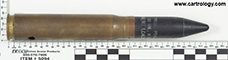 20 x 110mm HS Dummy  United States AGM-1945 20MM-M21A1 profile view.