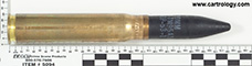 20 x 110mm HS AP-T M95A1 United States 20MM M21A1 NESCO 1951 profile view.