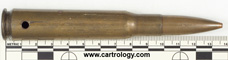 .50 BMG Dummy  United States S L 42 profile view.