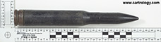 20 x 139mm HS820 Dummy  West Germany 20x139 DM10 LOS HO-1 profile view.