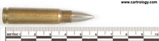 7.62 x 45 mm Ball  Czechoslovakia bxn 1 52 profile view.