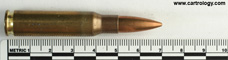 7.62mm NATO Ball  Nigeria 7.62x51 O.F.N. 12-70 profile view.