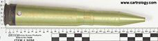 20 x 110mm USN Dummy  Unknown  profile view.