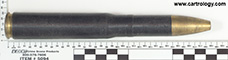 20 x 110mm HS Dummy  Yugoslavia МБЛ-79 20MM M55 profile view.