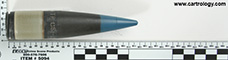 25 x 155mm GAU-7/A TP  United States  profile view.