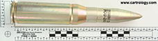 25 x 137mm KBA Dummy PGU-24/U United States  profile view.