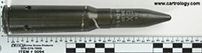 20 x 102mm Dummy DM30 West Germany  profile view.